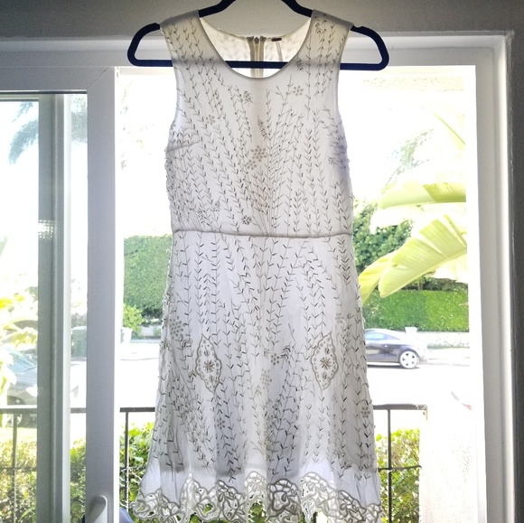 🍒NWOT🍒 FREE PEOPLE VINTAGE BEADED WHITE DRESS - Picture 5 of 8